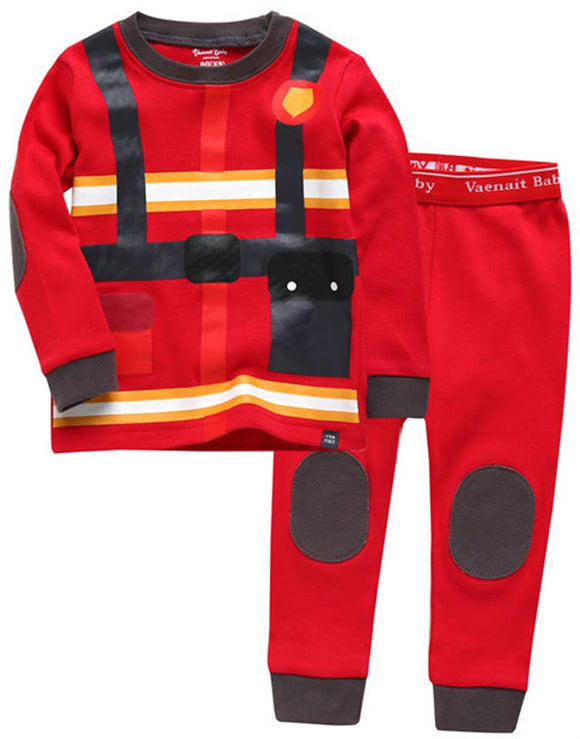 Firefighter Long Sleeve Pajama Set