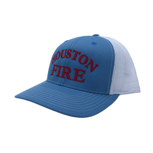 Snapback Cap - Blue/White with Red Text
