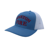 Snapback Cap - Blue/White with Red Text