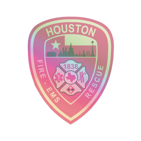 Decal - Pink Holographic Shield, Large